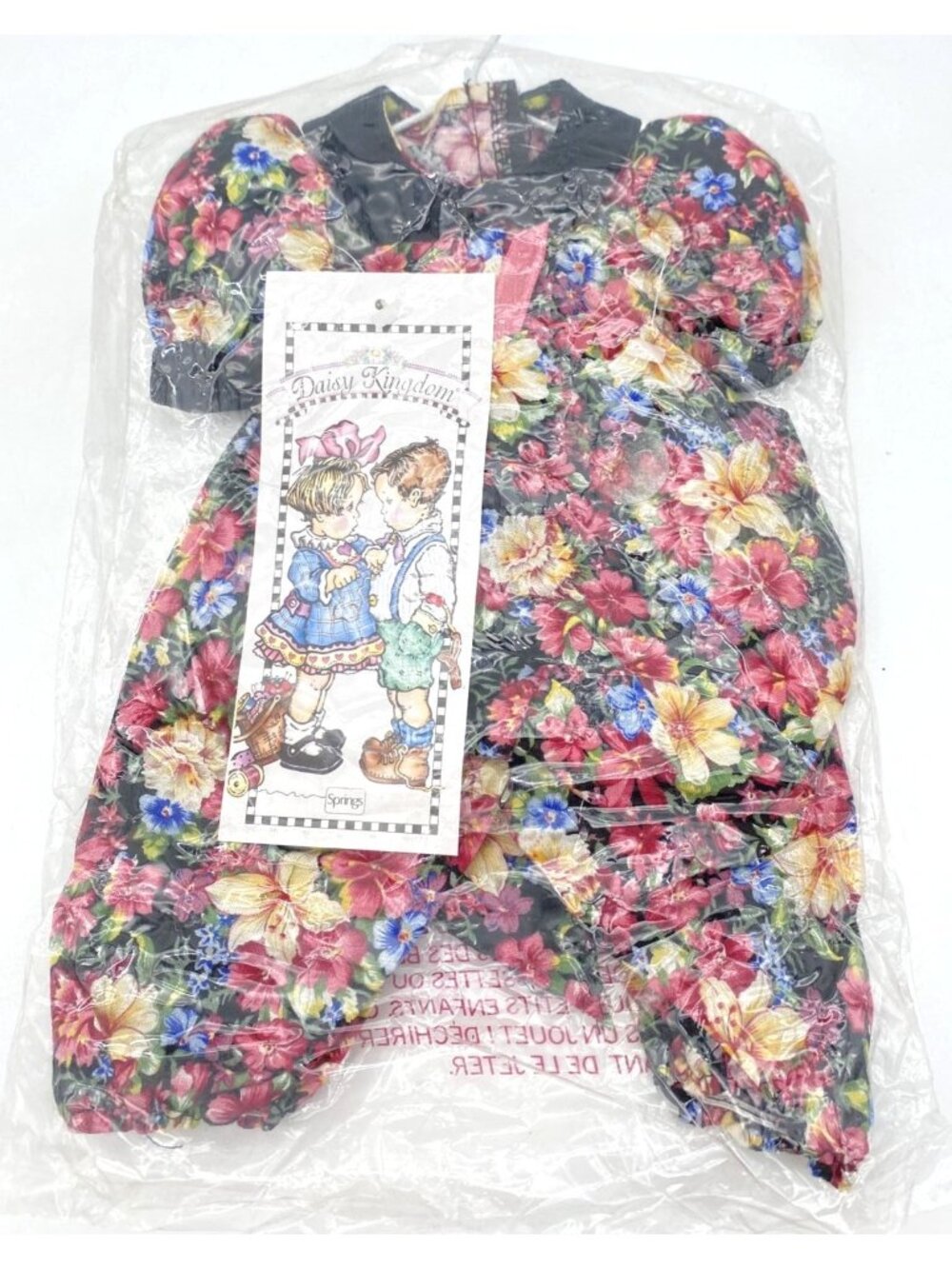 Daisy Kingdom Dolls Floral Pantsuit and Bonnet Outfit Fits 12" Doll Romper NEW